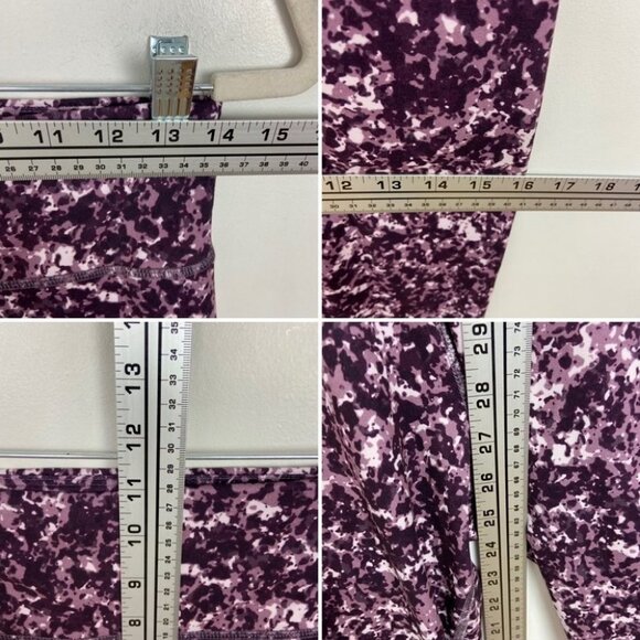 Balance Yoga Purple Printed High Waist Leggings Size Large Marble Speckle Yoga L - Picture 11 of 15